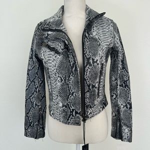 Faux Snakeskin Jacket